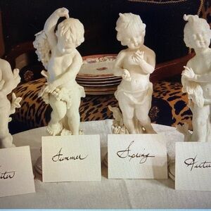 Andrea By Sadek White Cherub Figurine Collection